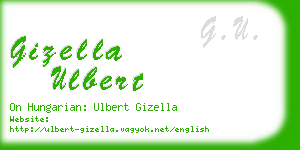 gizella ulbert business card